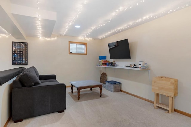 view of carpeted living room