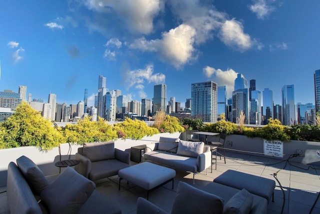 view of patio with outdoor lounge area