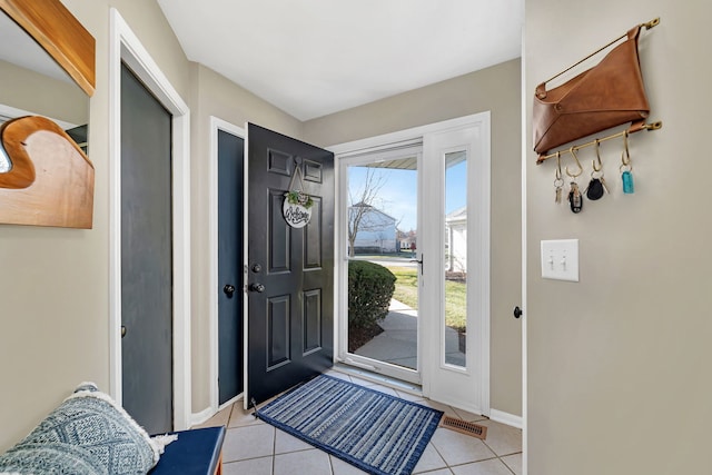 view of tiled entrance foyer