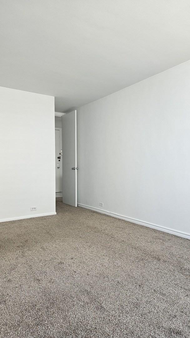 4800 S Chicago Beach Dr Unit 1404S, Chicago, IL 60615 - spare room featuring light carpet and baseboards