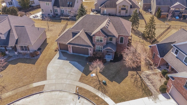 aerial view featuring a residential view