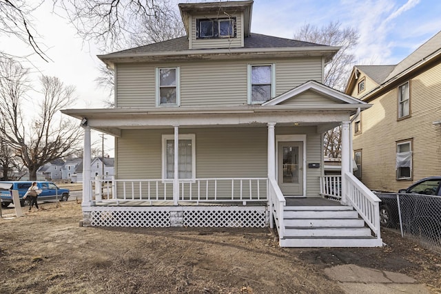 view of front of house with a porch