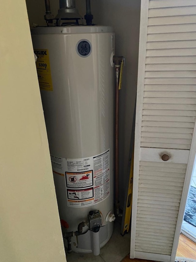 utilities featuring gas water heater