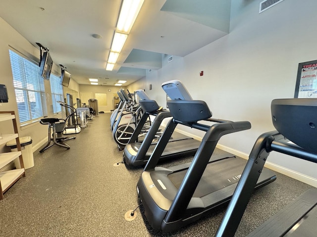 view of workout area