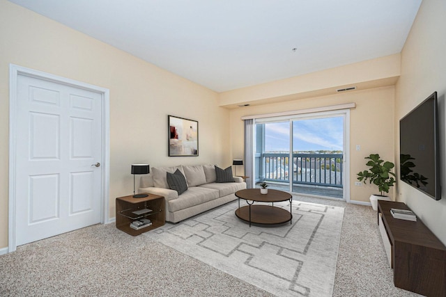 view of carpeted living room