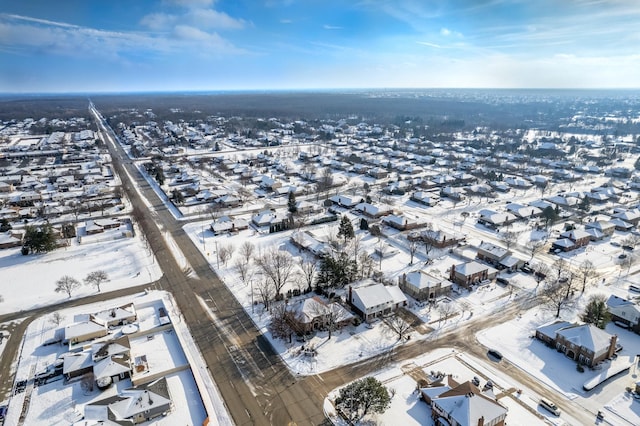 view of snowy aerial view