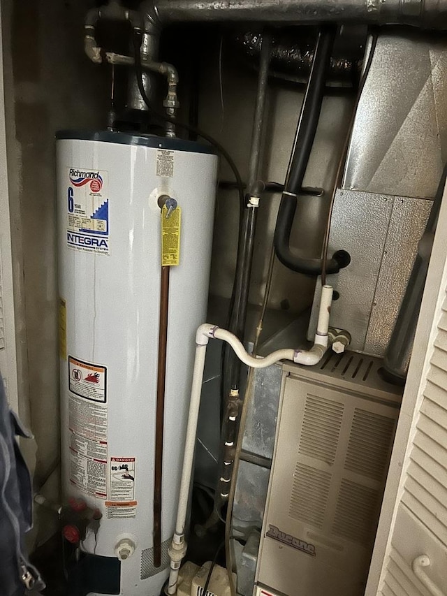 utilities featuring gas water heater