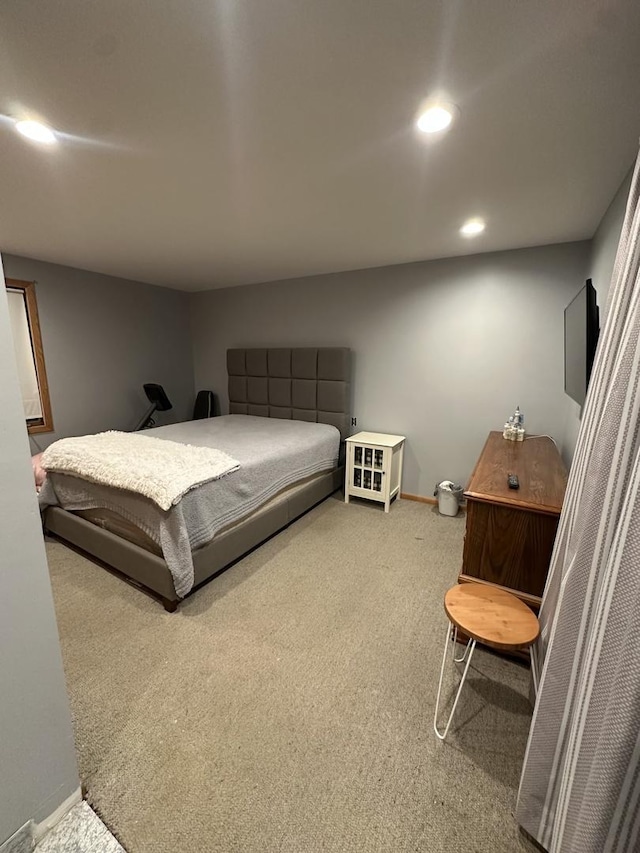 view of carpeted bedroom