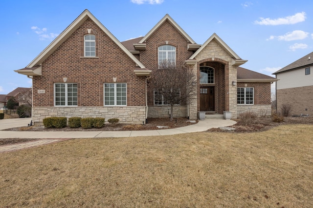 view of property with a front yard