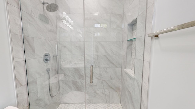 bathroom with an enclosed shower