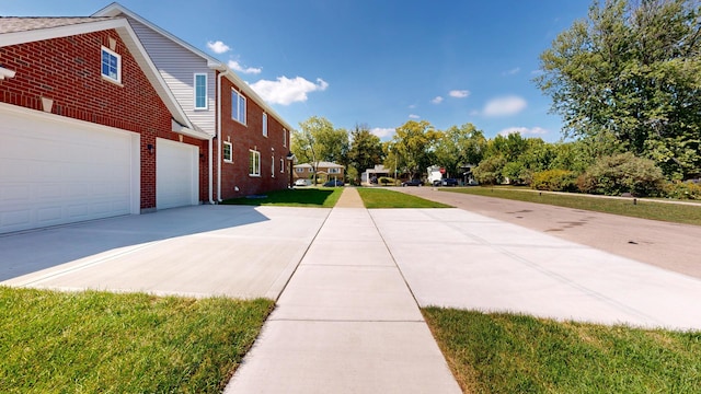 view of property exterior with a garage