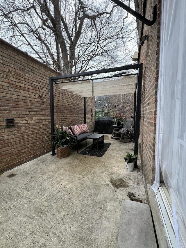 view of patio / terrace with an outdoor hangout area