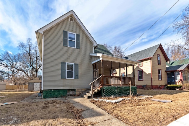 view of front facade with covered porch