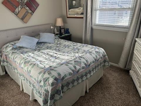 view of carpeted bedroom