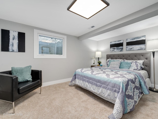 view of carpeted bedroom