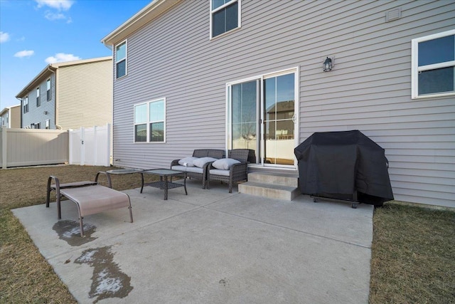 view of patio featuring area for grilling