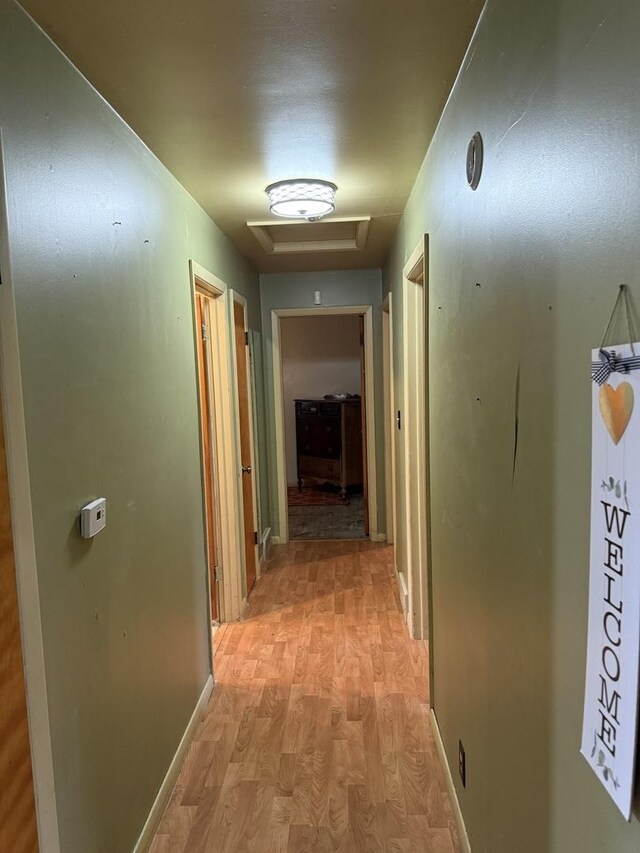 202 Hickory Dr, Roberts, IL 60962 - corridor featuring light wood-type flooring