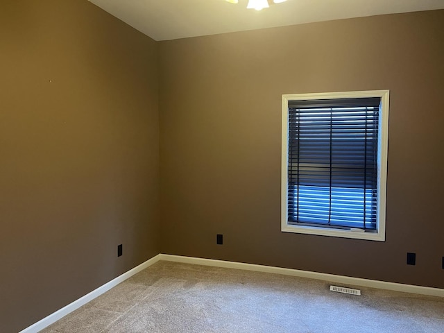 spare room featuring carpet flooring