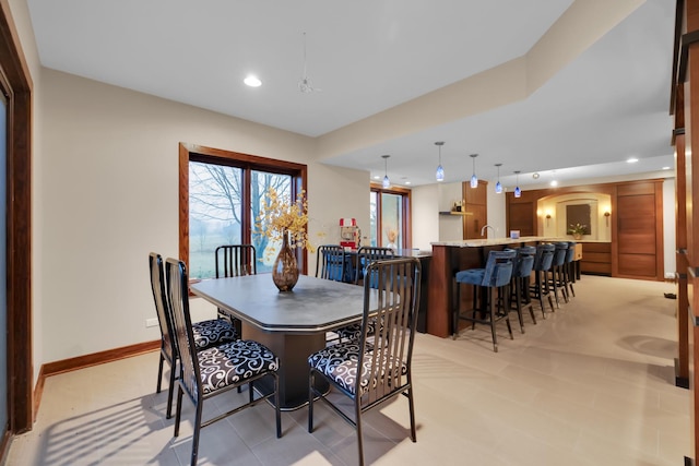 view of dining area