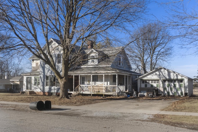 view of front of home with covered porch