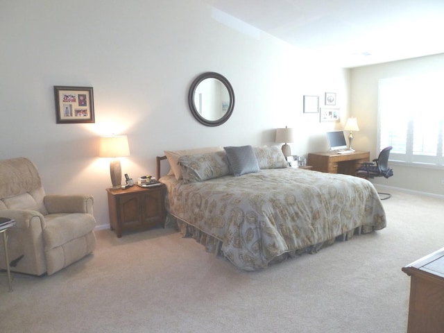 view of carpeted bedroom