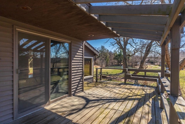 view of wooden terrace