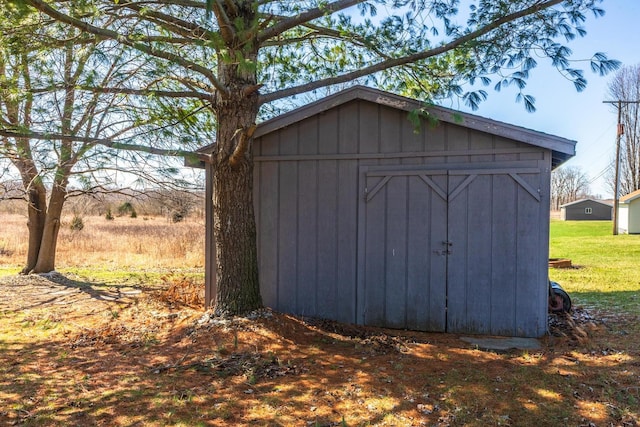 view of shed