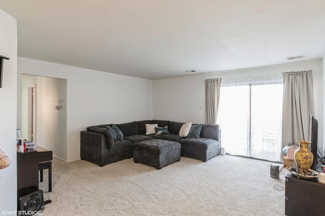 view of carpeted living room