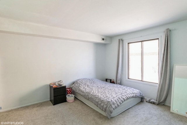 view of carpeted bedroom