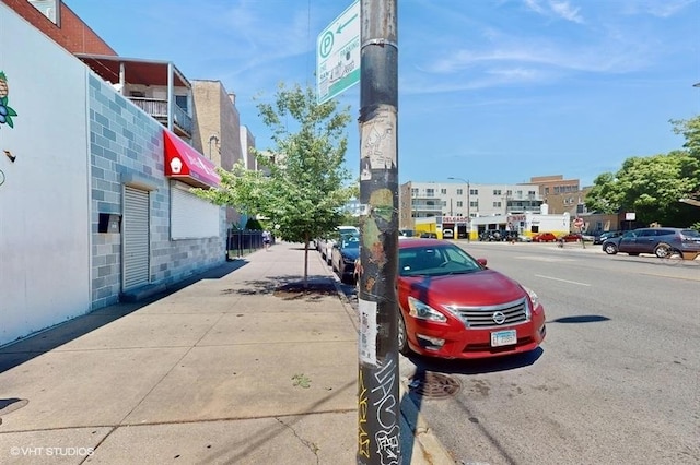 view of street with curbs and sidewalks