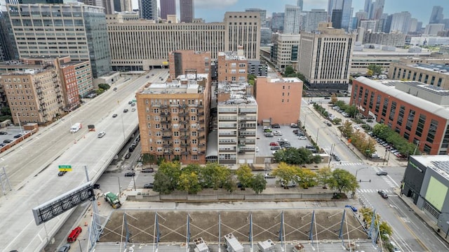 aerial view featuring a view of city