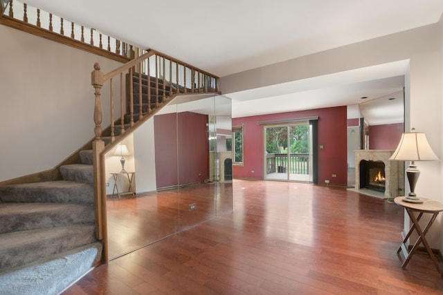 living room featuring hardwood / wood-style floors