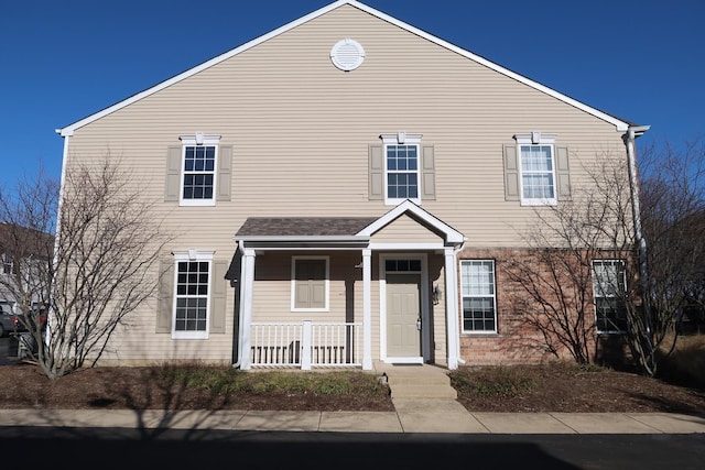 view of front of home featuring covered porch