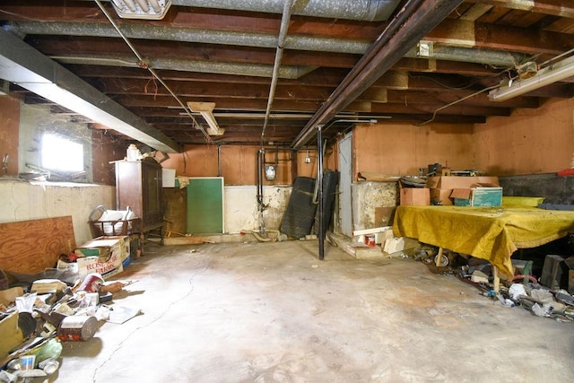 view of basement