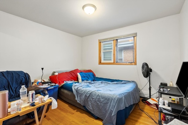 bedroom featuring light hardwood / wood-style floors