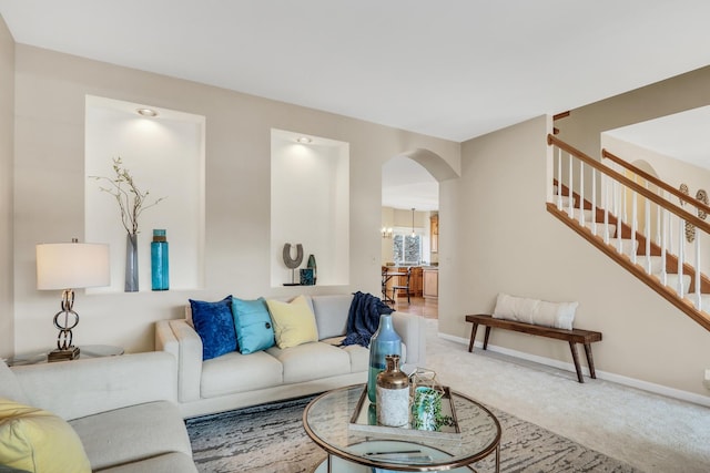 view of carpeted living room