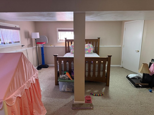 view of carpeted bedroom