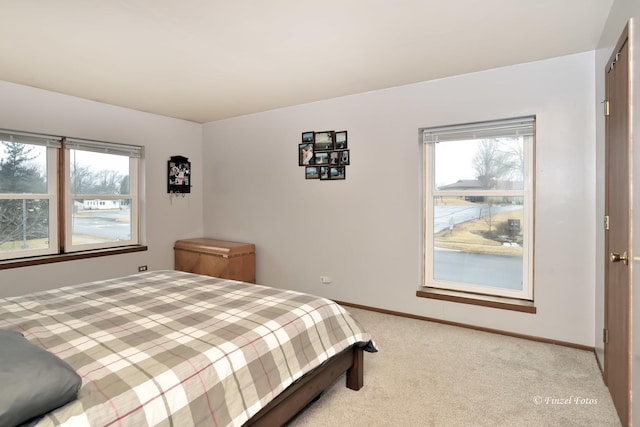 view of carpeted bedroom