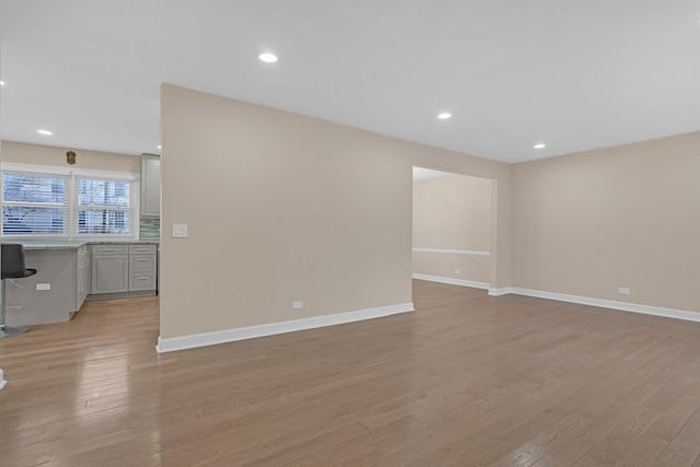 empty room featuring light hardwood / wood-style floors