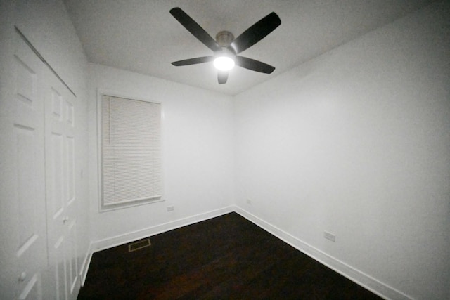 spare room featuring ceiling fan