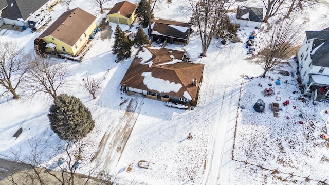 view of snowy aerial view