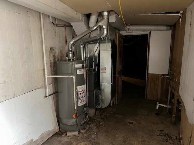 utilities with heating unit and water heater