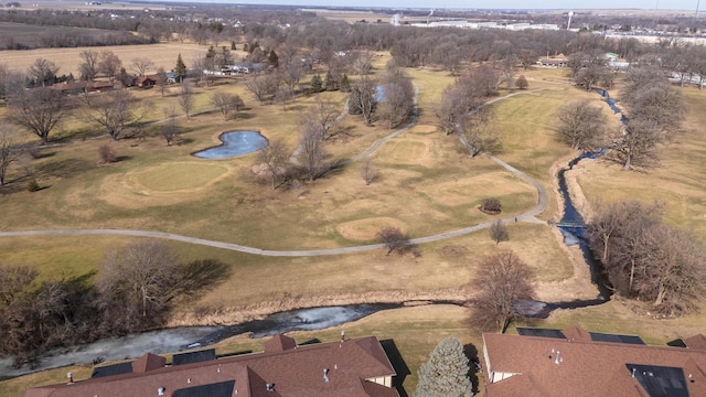 aerial view with a rural view