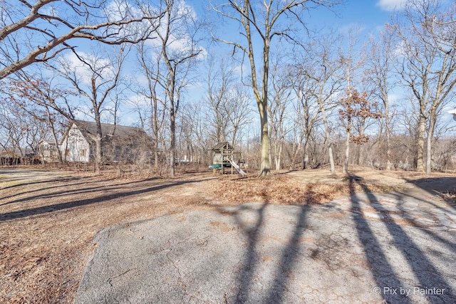 view of yard featuring a playground