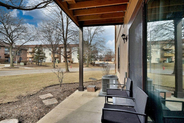 view of patio / terrace featuring central AC