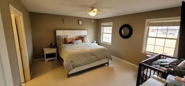 bedroom with ceiling fan