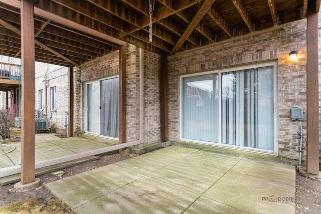 view of patio featuring central AC