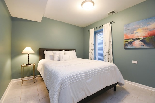 view of tiled bedroom