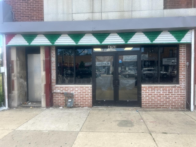 view of exterior entry with french doors