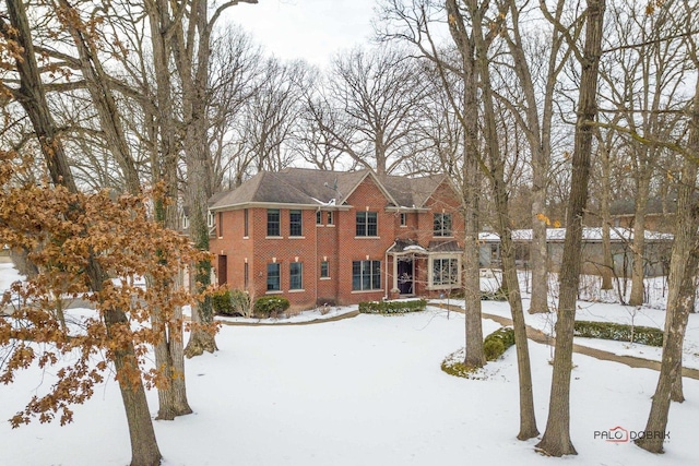 view of front of property with brick siding